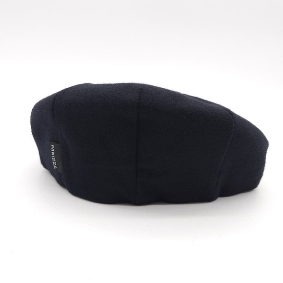 Vintage Panizza Flat Cap Cabby Wool Kashmir Newsboy Hat Size 55 Blue Italy Made‎ - Picture 5 of 8